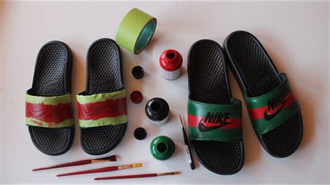 How To Make Custom Gucci x Nike Sandals 